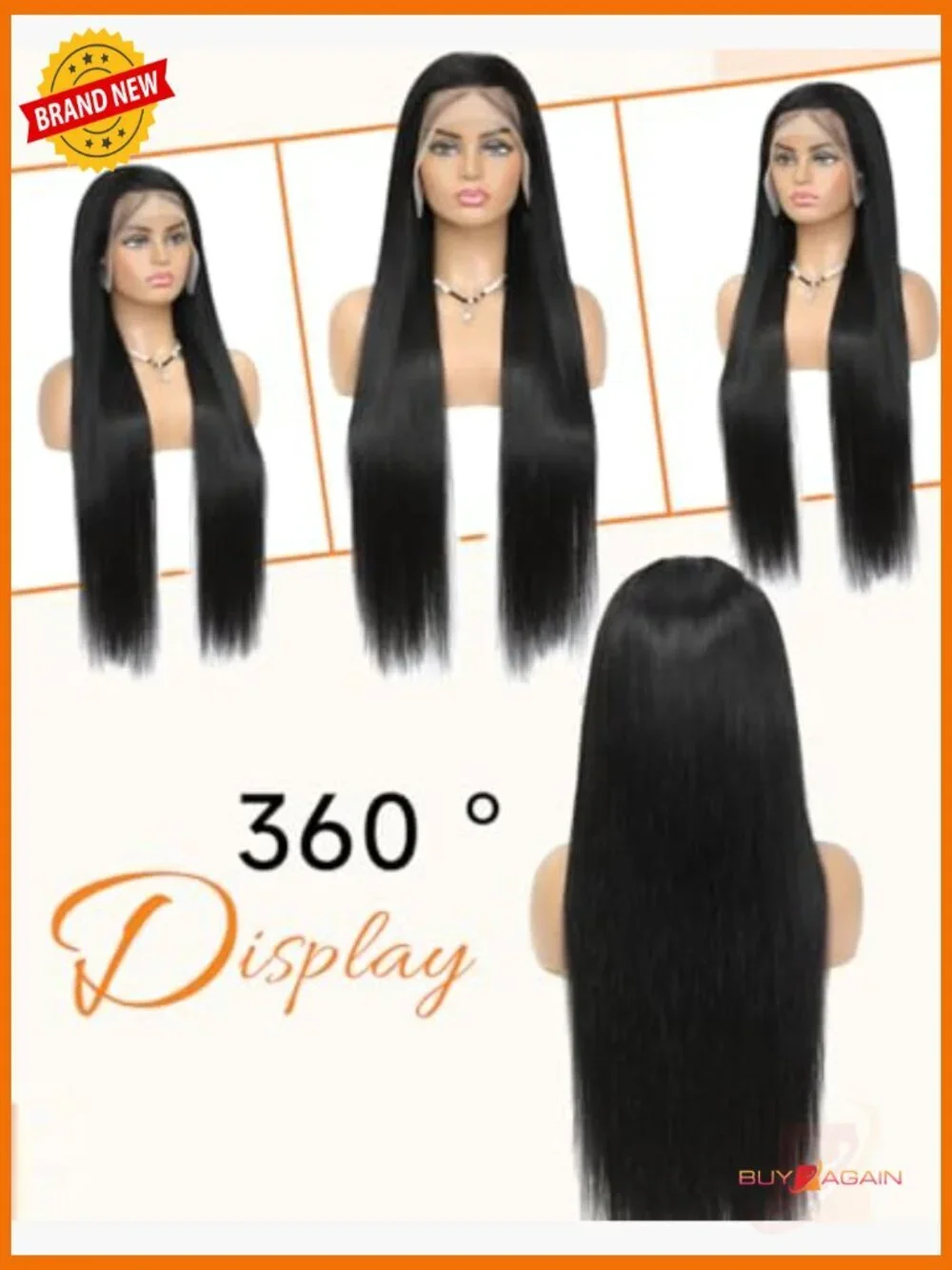 13x6 Lace Front Wig Human Hair 32 Inch Straight 200 Density Pre Plucked Glueless